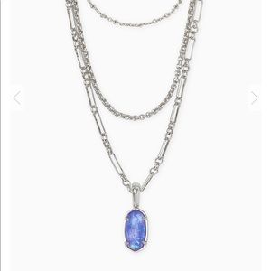 Elisa Triple Strand Necklace in Lilac Illusion